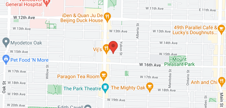 map of 442 W 15TH AVENUE
